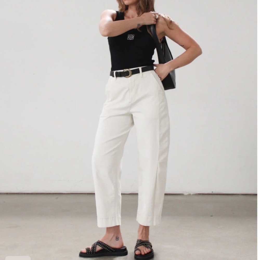 Pistola Eli Barrel Trouser in the color Eggshell Size 29